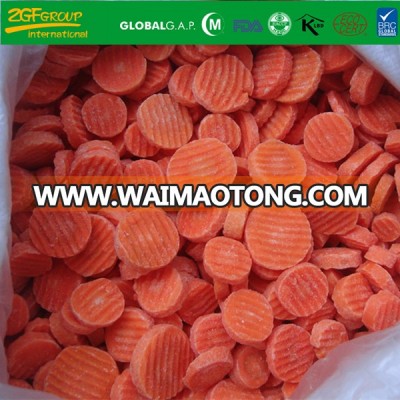 ZGF Frozen Crinkle Cut Sliced Carrot